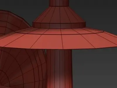 AERIN brass wall sconce with shade 3D model