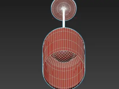 COLLINS gold pendant light with clear glass dome 3D model