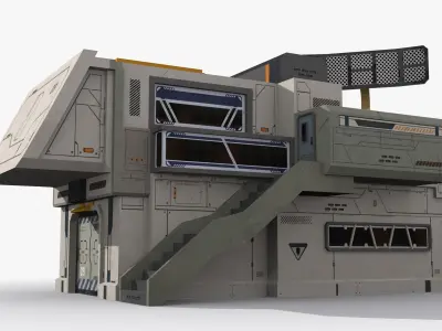 Factory Industrial Sci Fi x10 Low-poly 3D model