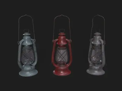 Old Lamp - PBR and Game Ready Low-poly 3D model