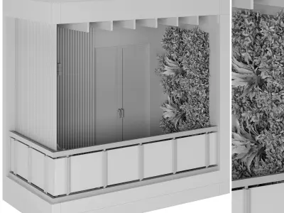 Apartment Modern Balcony 01 3D model
