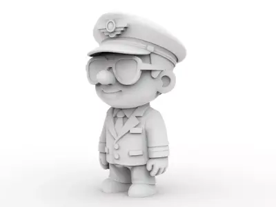 Pilot Character 3D Printable 3D print model