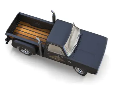 1976 Dodge Midnite Express truck Low-poly 3D model