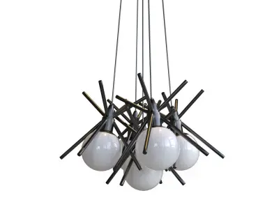 Beale 5 Light Pendant 3D model