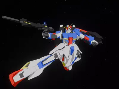 Zeta Gundam 3D Model RIGGED 3D model