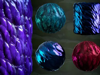 Crystal material Stylized - VOL 32 - Maps - Sbsar Texture