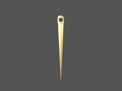 Cartoon Needle v1 003 Low-poly 3D model