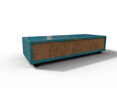 Old Modern Furniture 3D Model Terror Low-poly 3D model 4