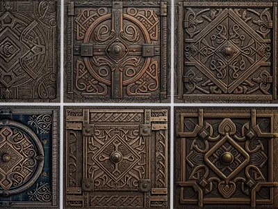 30 Medieval Fantasy Dwarven Elf Seamless PBR Textures Pack 01 Texture