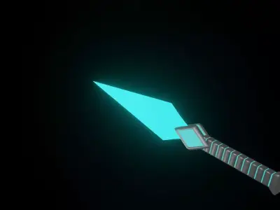 Sci-fi Diamond Short Sword Model A-3 3D model