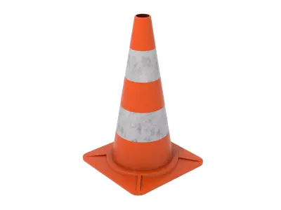 Traffic Cone 3D Model Low-poly 3D model