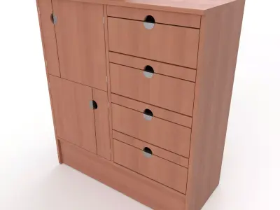 commode 20 Low-poly 3D model