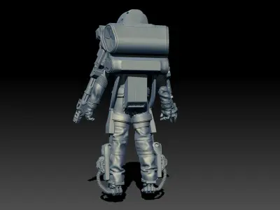 Si-fi spacesuit High-poly 3D model 3D model