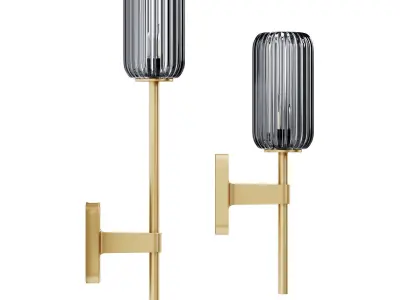 Astro lighting tacoma single-single grande reed ribbed glass 3D model