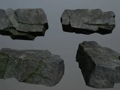 Rock Set 1 Low-poly 3D model