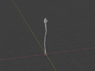 Stylized Wizard Wooden Staff Of Light Low-poly 3D model