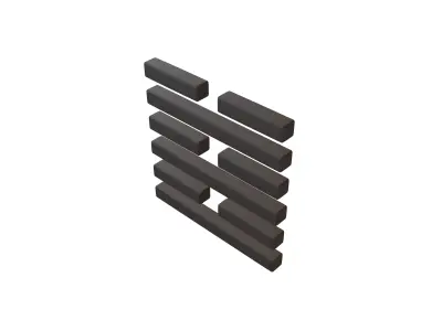 I Ching Hexagrams 63 ji ji v1 001 Low-poly 3D model