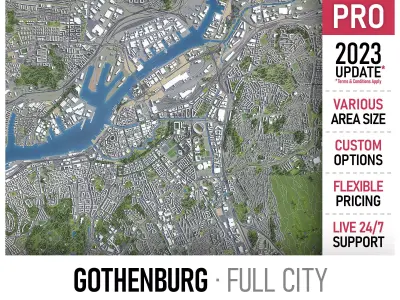 Gothenburg Low-poly 3D model