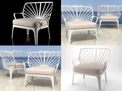 Sunrise easychair 3D model