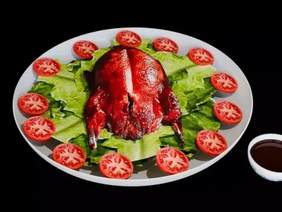 Food Chinese famous dish Peking bbq duck  Low-poly 3D model