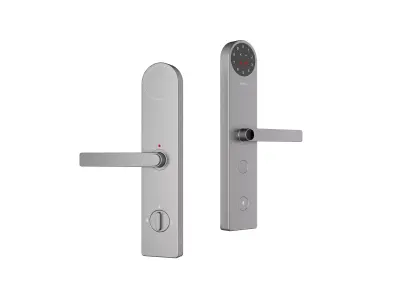 Intelligent door lock White design  3D model 3D print model