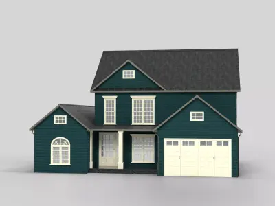 British House Design 06T3 Low-poly 3D model