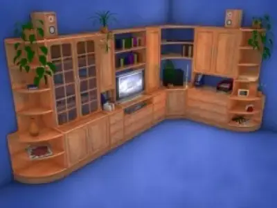 JH-CAD-interior-library glass container with sand in it 3D model