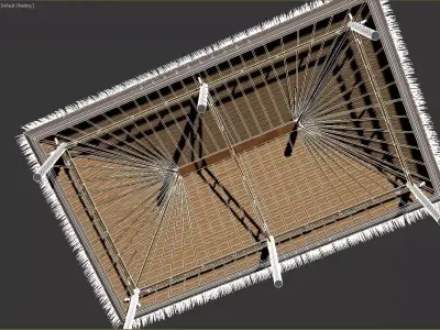 Natural Roof alang alang  gazeboo Bali 3D model