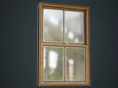 Window 1B Low-poly 3D model