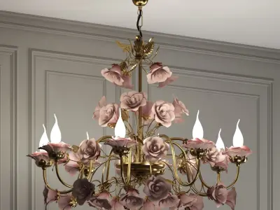 Porcelain Chandelier by Napoleon 3D model