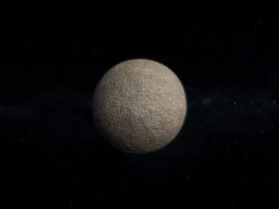 Dwarf Alien Planet or Moon 02 Low-poly 3D model