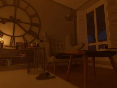 The Reading Nook 3D model