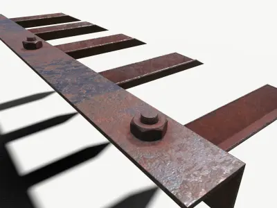 Chevaux de frise Low-poly 3D model