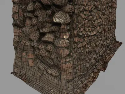 wall corner Low-poly 3D model
