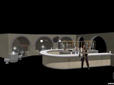 Star Wars Mos Eisley Cantina Diorama for action figures 3D print model