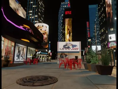 Times Square NYC Broadway New York City America 3D model