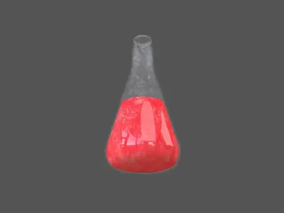 Laboratory Bottle v2 003 Low-poly 3D model