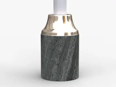 Low Marble Candleholder Low-poly 3D model