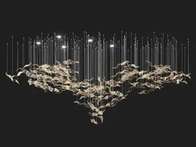 Contour Chandelier Sanssoucilighting 3D model