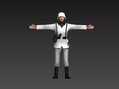 White Frontline Commander 18 3D model