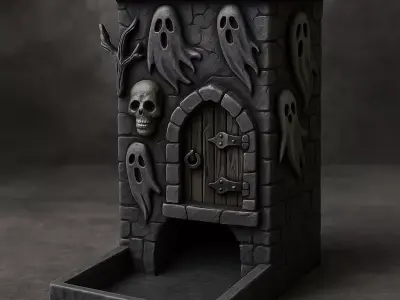 Gothic Haunted Dice Tower 3D print model