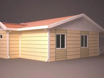HOME house with roof 3D model