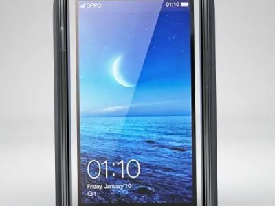Oppo Find 7 Black 3D model