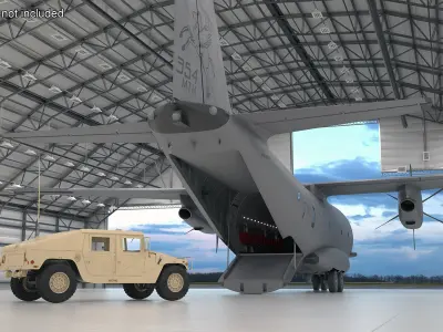  Aircraft Alenia C-27J Spartan Greece Rigged for Cinema 4D 