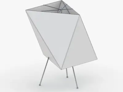 1411 - Paper Lamp Low-poly 3D model