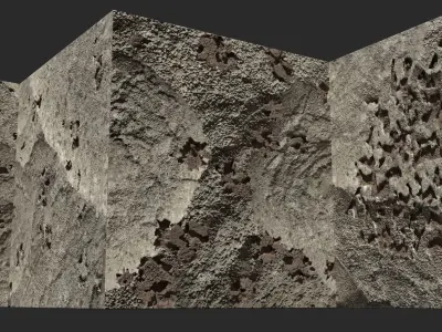 Damaged Walls Free 3D model