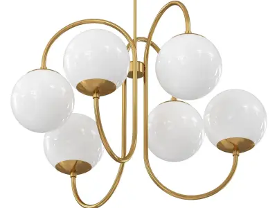 Gooseneck Chandelier Low-poly 3D model