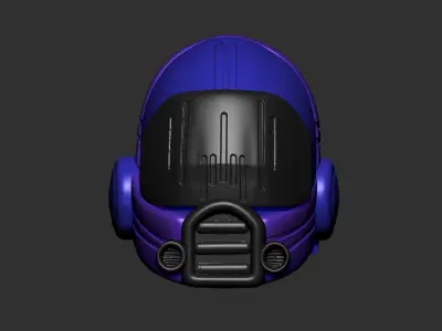 helmet high poly sculpt 3d printable ver 7 3D model 3D model 56