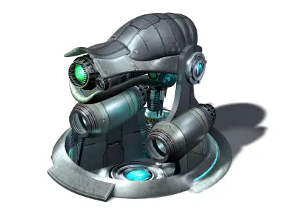 Spaceship - Ground Fort 01 3D model