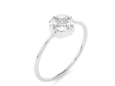 Light Minimalist Diamond Ring 3D print model